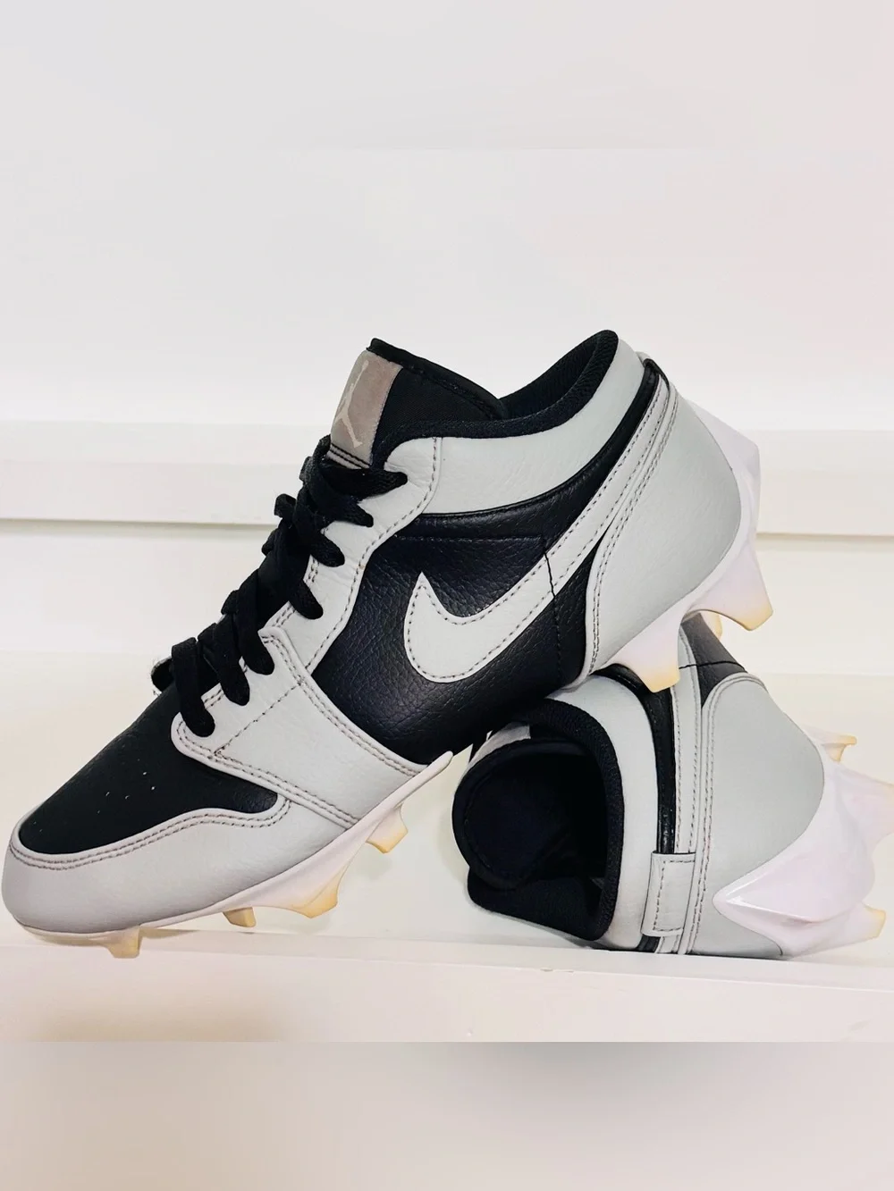 Jordan 1 Low TD Shadow 2.0 Football Cleat M7 W 8.5 Black White Gray FJ6245-002 🔥